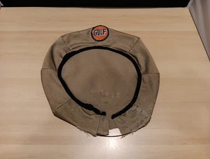 Vintage Gulf Oil Service Station Attendant Cap Hat With Patch (Rough) - Picture 1 of 17