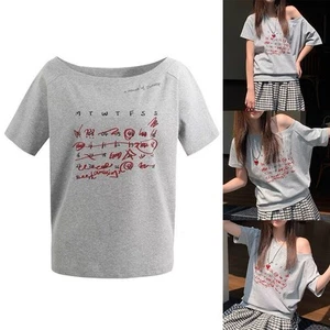 Korean Style T Shirt Casual Wear Daily Use Top Regular Clothing Length - Picture 1 of 28