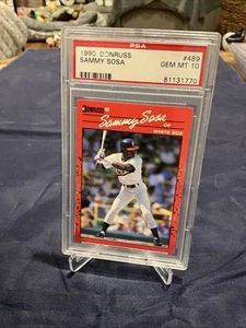 1990 Donruss #489 Sammy Sosa Rookie Card PSA 10 Gem Mint - Picture 1 of 6