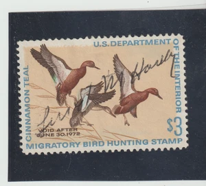 Scott # RW38  Used 1971 $3  Federal Duck Hunting Permit Stamp Cat $8.0 - Picture 1 of 1