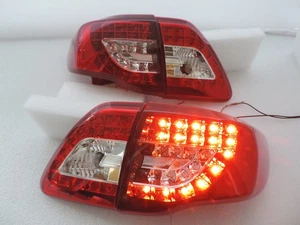For 2009-2010 Toyota Corolla Altis Red/Clear LED Brake Signal Tail Light 09 10 - Picture 1 of 5