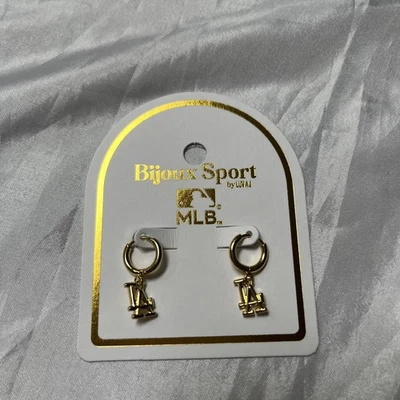 Pendientes de aro Bijoux Sport de Luv Aj MLB LA Dodgers con logotipo Foto 1 de 2