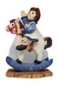 Statuina in resina Raggedy Ann su cavallo a dondolo #864862 La nostra amicizia porta alla felicità - Foto 1 di 6