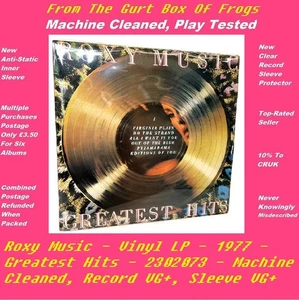 Roxy Music - Vinyl LP - 1977 - Greatest Hits - 2302073 - Machine Cleaned - Picture 1 of 6
