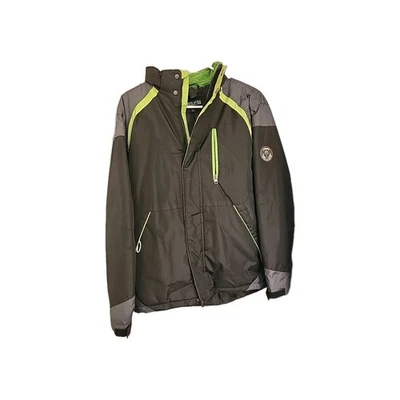Sequoia Boys Jacket 18-20 Black And Green Full Zip Winter Coat With Fleece Liner - Image 1 of 4