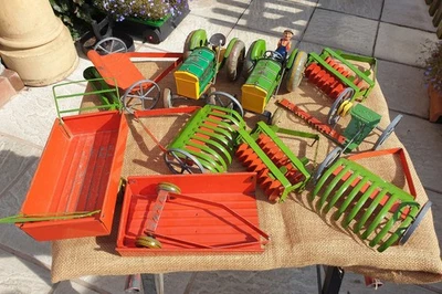 Job Lot of Vintage METTOY Tin Plate Tractors/Farm Implements Toys - Image 1 of 4