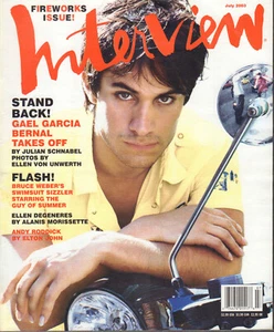 Interview July 2003 Gael Garcia Julian Schnabel Ellen Von Unwerth 041420DBE2 - Picture 1 of 1
