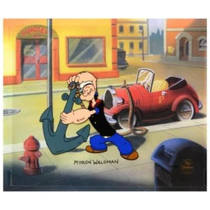 Popeye cel: "Anchor Parking" signed Myron Waldman with COA - Picture 1 of 1