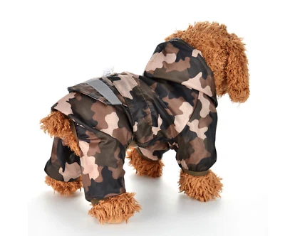 Pet Palace "Forces Dog" Military Army Lightweight Raincoat Waterproof Jacket