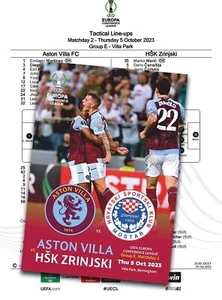 ASTON VILLA Birmingham England v ZRINJSKI Bosnia 2023 EL FAN 12 pg+ OFFICIAL LU - Picture 1 of 2