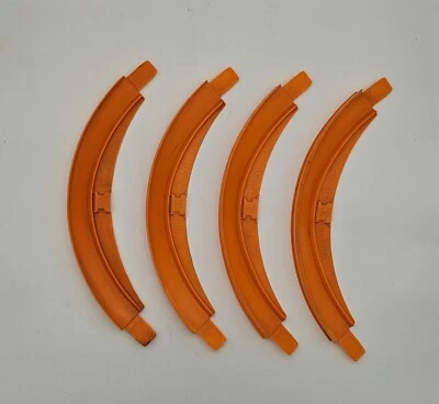 Винтажный Hot Wheels Redline Era Hot Curves, оранжевый, лот из 4 Half Curves - Изображение 1 из 4