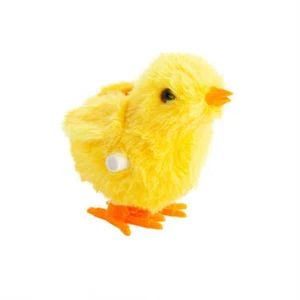 Soft and Fuzzy Wind Up Hopping Cute Yellow Chick Animal Kid Toys Perfect Gift - Picture 1 of 3