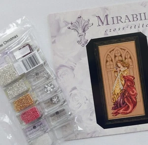 Mirabilia Blanco Navidad Cuentas Punto de Cruz Gráfico y Paquete de Adornos MD90 - Imagen 1 de 22