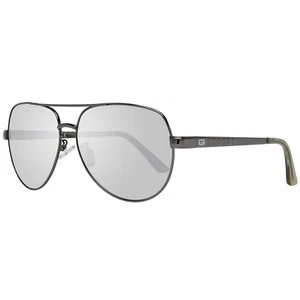 Guess Gafas de Sol Hombre Gunmetal Pilot-Aviator Plata Espejo GF0215 08C 60mm - Imagen 1 de 4