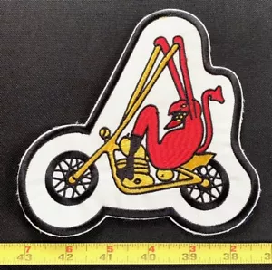 Giacca Moto Stile Vintage Devil Ape Hanger Hotrod Gilet Biker Cucita Su Toppa - Foto 1 di 4