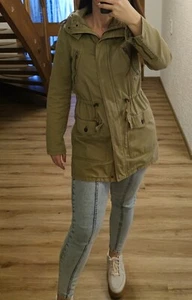 H&M Parka Übergangsparka Mantel Khaki Grün Canvas Gr.38 - Bild 1 von 15