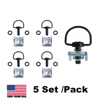 5 juegos 17 mm motocicleta liberación rápida 1/4 anillo en D giro carrera carenado clip de sujeción Foto 1 de 4