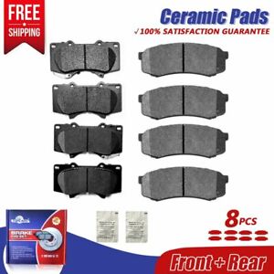 Front and Rear Ceramic Brake Pads fit for 4Runner FJ Cruiser Sequoia GX460 GX470