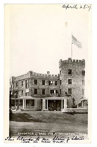 Postal Irvington on Hudson River NY-ISAAC STERN CASTLE MANSION-RPPC - Imagen 1 de 1