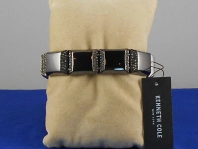 Pulsera elástica cuadrada Kenneth Cole pulida tono hematita pavé de humo $60 Foto 1 de 3