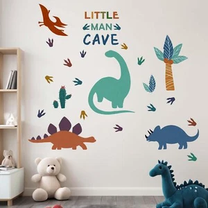 Dinosaur Wall Decals - Tropic Tree Dino Wall Stickers - Nursery Kids Baby Boy... - Picture 1 of 6