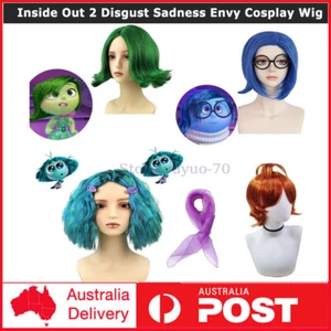 Peluca Cosplay Inside Out 2 Alegría Disgusto Tristeza Envidia Cabello Resistente al Calor Sintético - Imagen 1 de 31