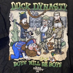 Duck Dynasty Herren T-Shirt lustig schwarz Cartoon Medium Si Jase Phil Robertson neu - Bild 1 von 8