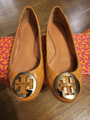 Pantalón de becerro TORY BURCH Quinn-Ballet - Castaño/Bronce Talla 7 Foto 1 de 4