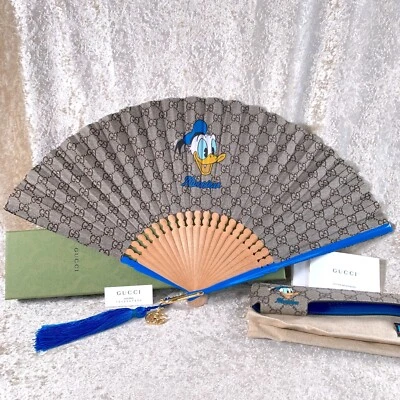 GUCCI x DISNEY Collaboration Rare Hand Folding Fan Donald Duck Full Set - Image 1 of 4