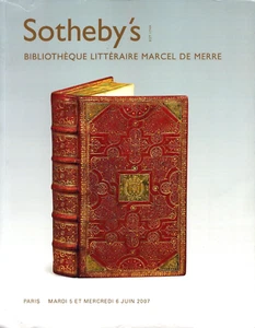 Sotheby's Auction Catalog Paris June 5, 2007 French Edition Marcel de Merre - Imagen 1 de 2