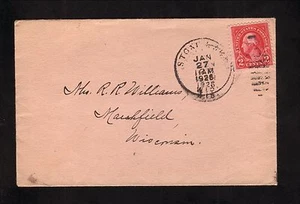 Stone Lake, Wisconsin--1926 Duplex Hand Cancel Cover--POP 544 - Picture 1 of 1