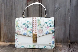 Aldo Top Handle Floral Bag Purse Crossbody Turn Lock Closure - Picture 1 of 4