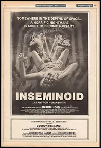 INSEMINOIDE / PLANETA DE TERROR - Anuncio comercial original 1981 / póster _ Stephanie Beacham - Imagen 1 de 1