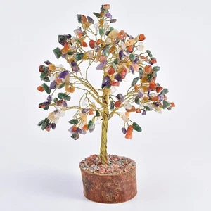 Seven Chakra Crystal Bonsai Tree, Feng Shui Vastu Good Luck Decor. - Picture 1 of 1