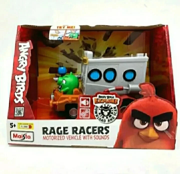 Angry Birds Rage Racers RaceCar Motorized Green Pig Driver, DAMAGED PACKAGING!!! - Image 1 of 1