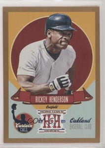 2013 Panini Hometown Heroes Curtain Call Gold Rickey Henderson #CC8 HOF