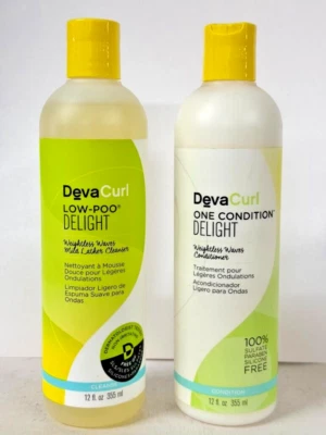 Deva Curl DELIGHT Low-Poo Cleanser & One Condition Conditioner 12 Oz - Image 1 of 2