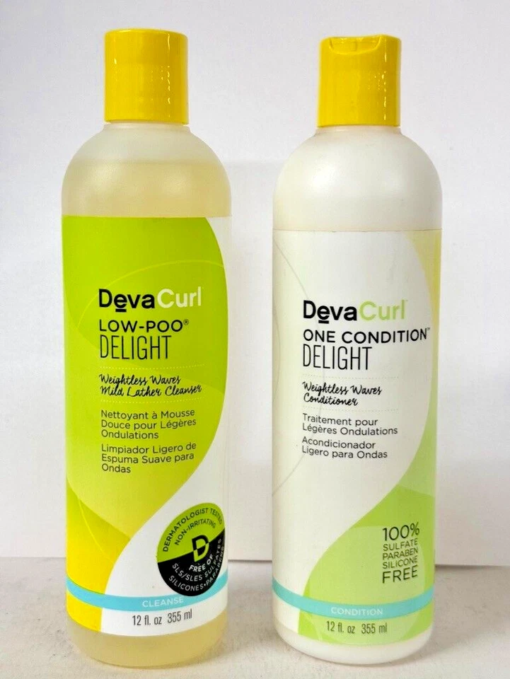 Deva Curl DELIGHT Low-Poo Cleanser & One Condition Conditioner 12 Oz - Image 1 of 2