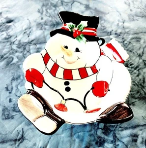 Vintage Fitz and Floyd "Snowman" candy dish - Christmas, whimsical - Excllent - Picture 1 of 3