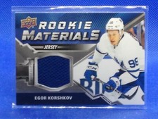 2020-21 Upper Deck Rookie Materials Egor Korshkov #RM-EK Rookie RC