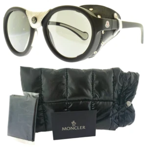 NUOVO!! Occhiali da sole unisex MONCLER ML0046 02C neri rotondi bordo intero - Foto 1 di 7