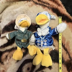 Lot of 2 Donald Duck Plush Walt Disney World Safari Bean Bag Dream Friends W Tag - Picture 1 of 3