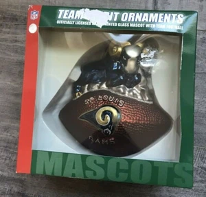 St. Louis Rams Vidrio Wilson NFL Adorno de Navidad Mascota China Artículo No. 17281 - Imagen 1 de 12
