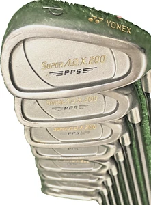 Yonex SuperADX 200 PPS Iron Set 3-PW RH Japan Stiff Graphite 5i 38" All Original - Picture 1 of 18