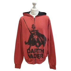 Men's Vintage Disney Red Zipped Oversized Retro Sweatshirt Hoodie uk L - Picture 1 of 6