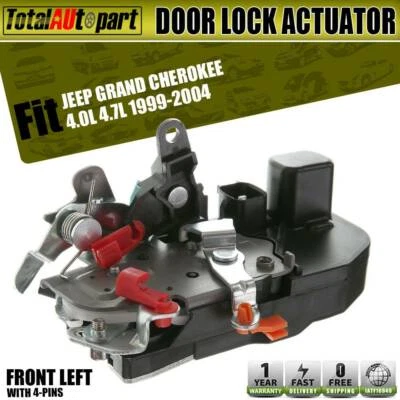 Door Lock Actuator Assembly Front Left for Jeep Grand Cherokee WJ 1999-2004 SUV - Image 1 of 4