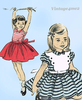 1950s Vintage Advance Sewing Pattern 6313 Darling Toddler Girls Dress Size 2 - Image 1 of 4