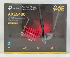 TP-Link AXE5400 Wi-Fi 6E Bluetooth 5.2 PCIe Adapter Archer TXE75E New Sealed - Picture 1 of 3