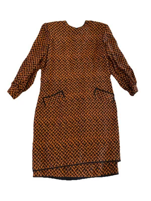 Винтажное женское вечернее платье из 100% шелка Stanley Platos Martin Ross размер 16 США - Изображение 1 из 4