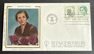 Rachel Carson Colorano Silk FDC Cachet Cubierta Primer Día Edición 1981 Pennsylvania - Imagen 1 de 2